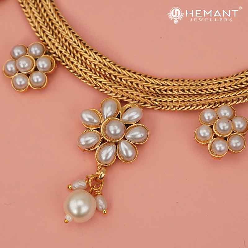 Antique Necklace Set with Earrings - 3951-4642 