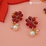 Antique Necklace Set with Earrings - 3951-4642 