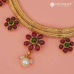 Antique Necklace Set with Earrings - 3951-4642 