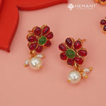 Antique Necklace Set with Earrings - 3951-4642 