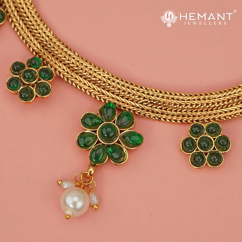 Antique Necklace Set with Earrings - 3951-4642 