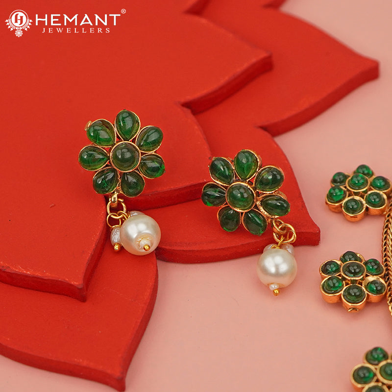 Antique Necklace Set with Earrings - 3951-4642 