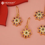 Antique Necklace Set with Earrings - 3953-55 