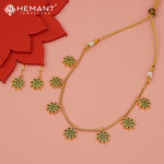 Antique Necklace Set with Earrings - 3953-55 