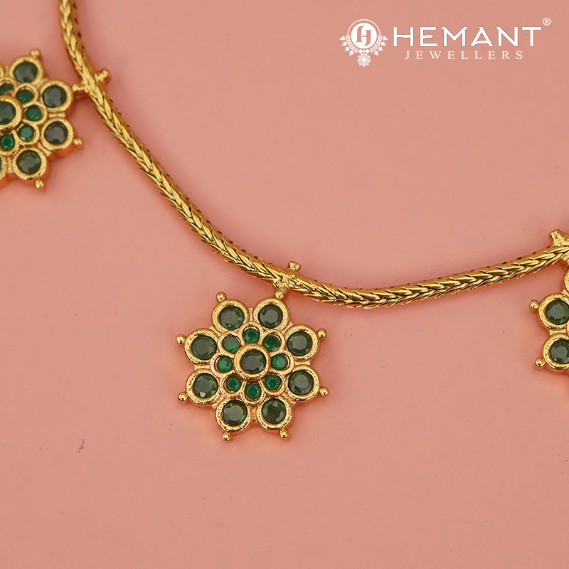 Antique Necklace Set with Earrings - 3953-55 