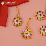 Antique Necklace Set with Earrings - 3953-55 