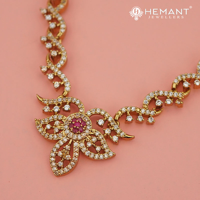 Antique Necklace Set with Earrings - 3991-4020 