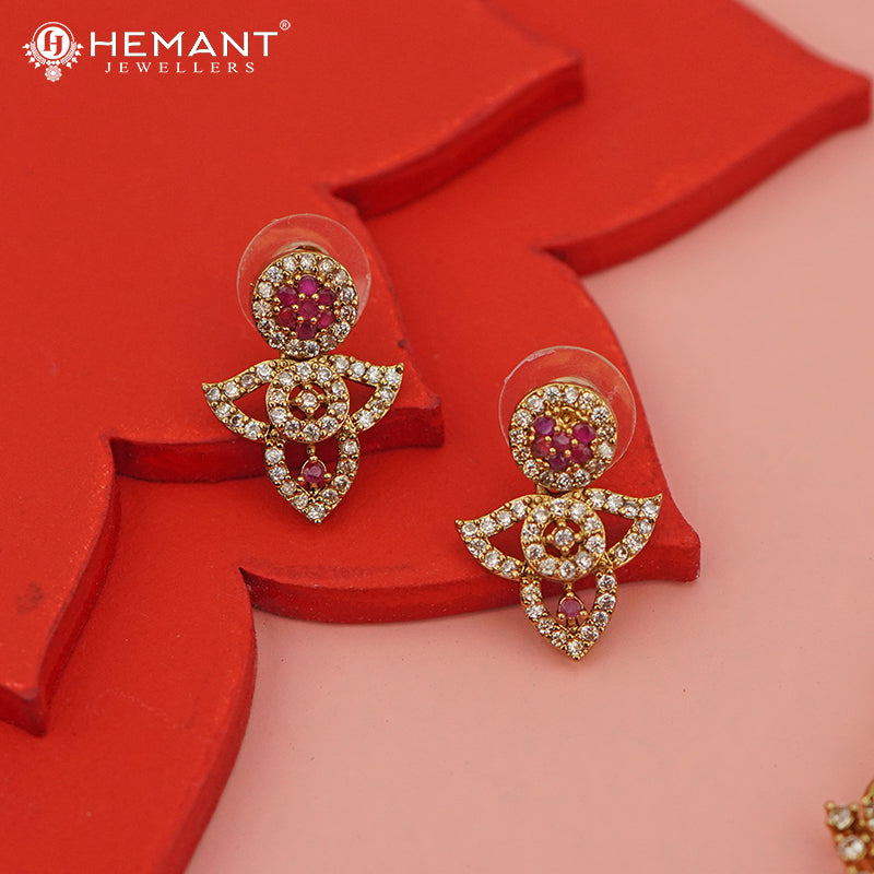 Antique Necklace Set with Earrings - 3991-4020 