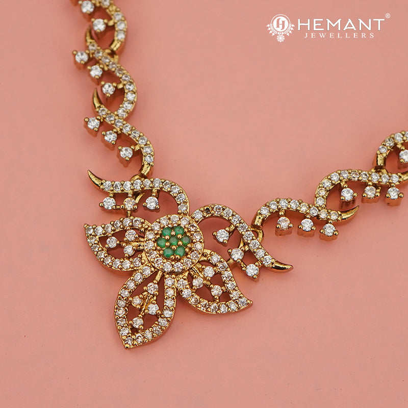 Antique Necklace Set with Earrings - 3991-4020 