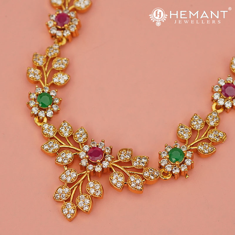 Antique Necklace Set with Earrings - 4546-49 