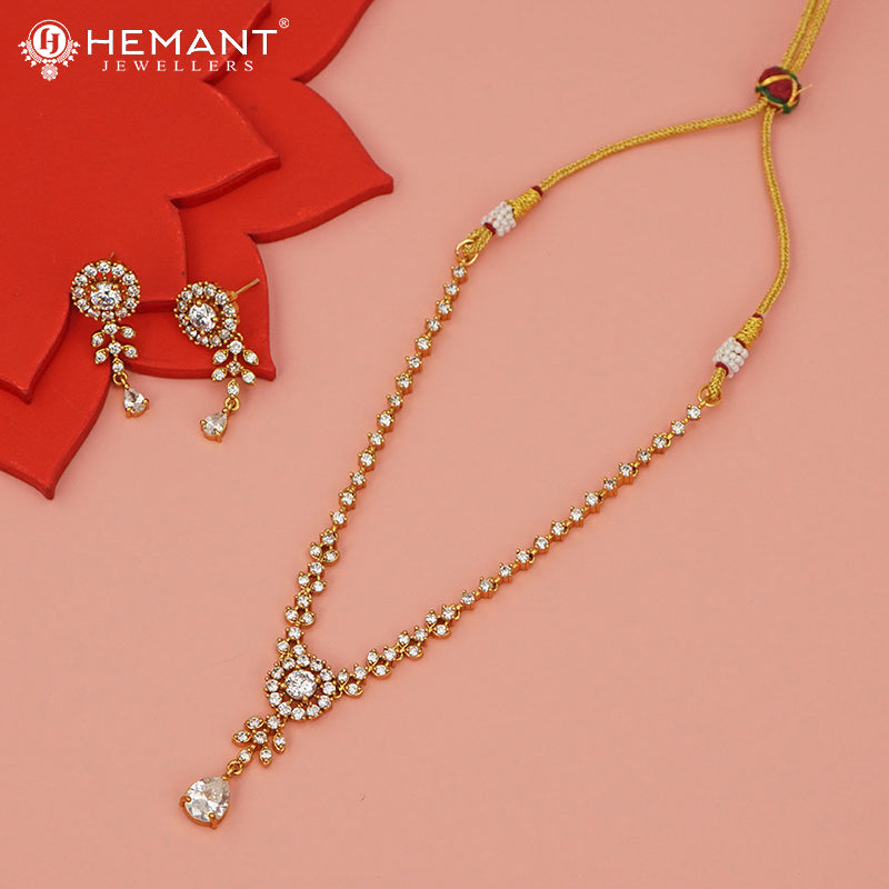 Antique Necklace Set with Earrings - 4546-49 