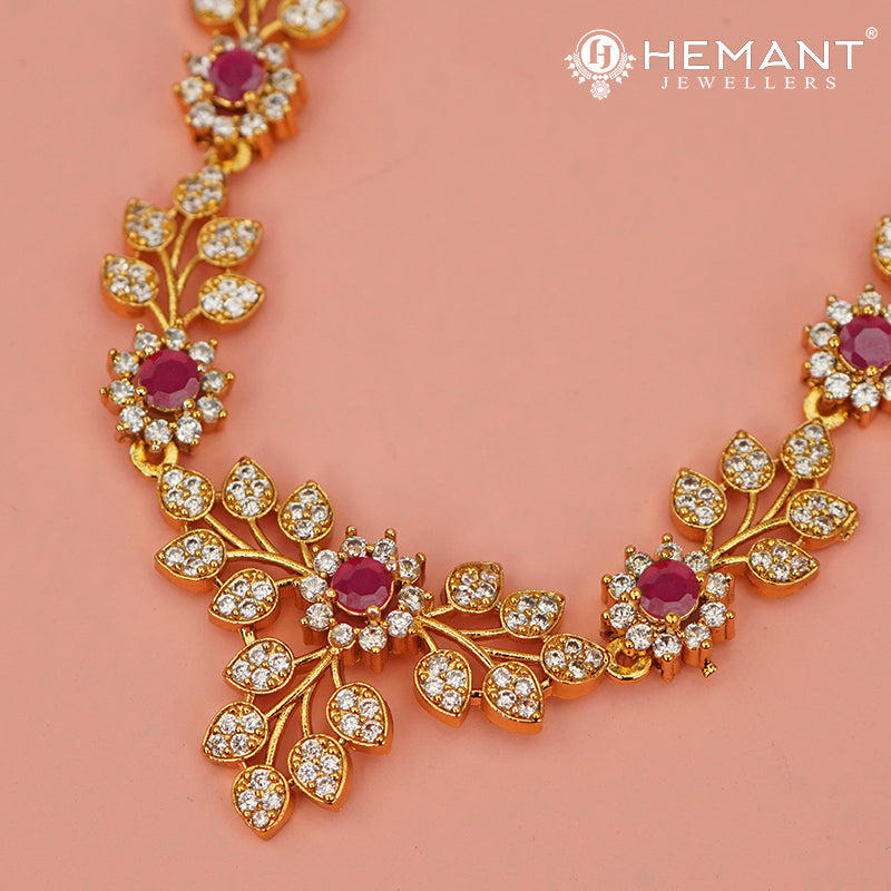 Antique Necklace Set with Earrings - 4546-49 