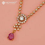 Antique Necklace Set with Earrings - 4546-49 