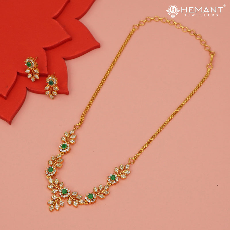 Antique Necklace Set with Earrings - 4546-49 