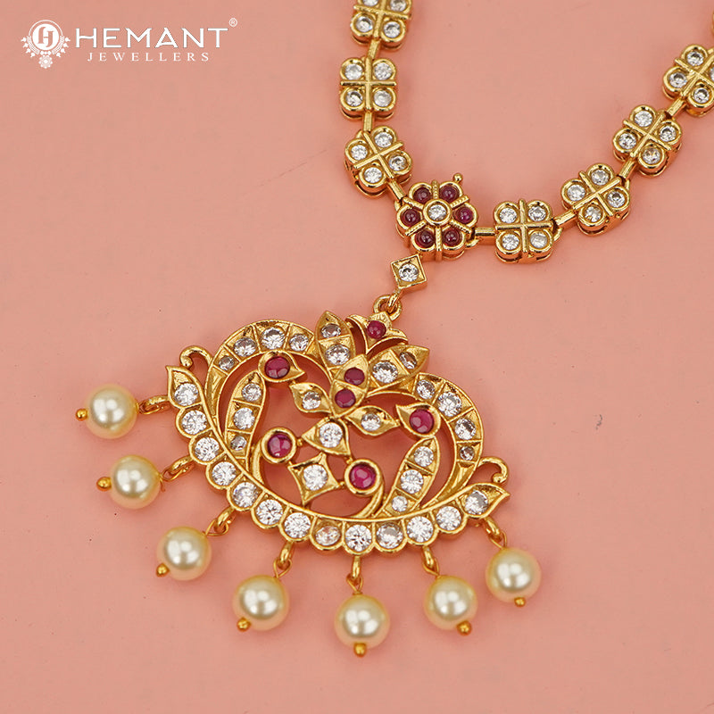 Antique Necklace Set with Earrings - 4575-610 