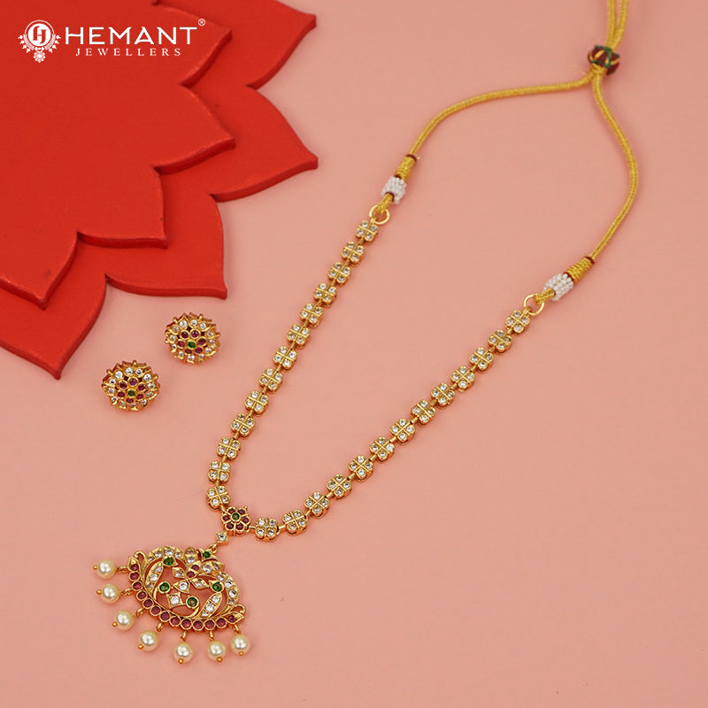 Antique Necklace Set with Earrings - 4575-610 