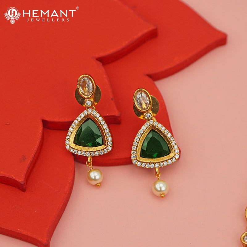 Antique Necklace Set with Earrings - 4832-95 