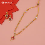 Antique Necklace Set with Earrings - 4832-95 