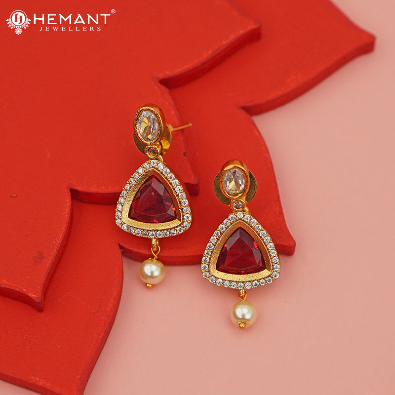 Antique Necklace Set with Earrings - 4832-95 