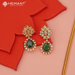 Antique Necklace Set with Earrings - 5413-14 