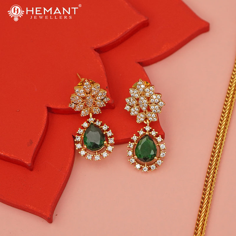 Antique Necklace Set with Earrings - 5413-14 