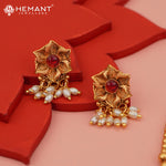 Antique Necklace Set with Earrings - 5415-17 