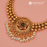 Antique Necklace Set with Earrings - 5415-17 