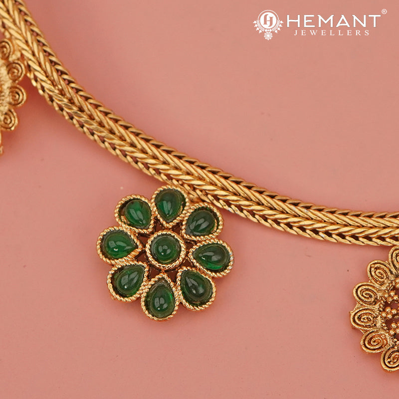 Antique Necklace Set with Earrings - 5419-26 