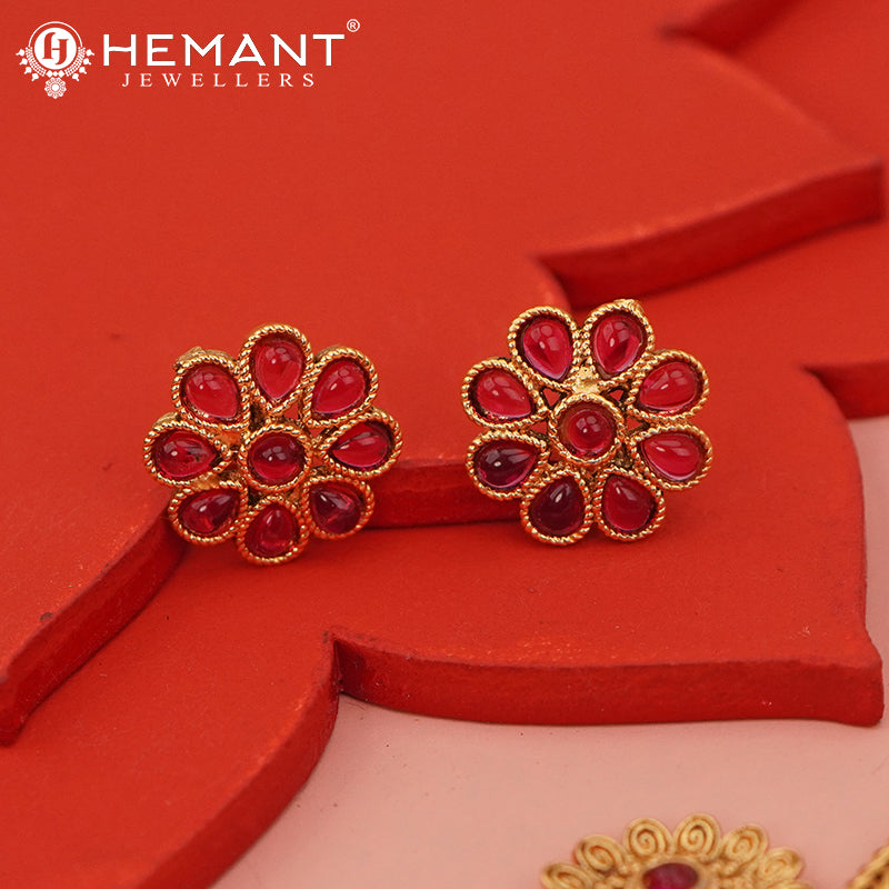 Antique Necklace Set with Earrings - 5419-26 