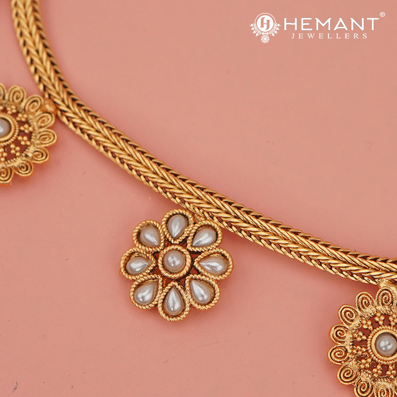 Antique Necklace Set with Earrings - 5419-26 