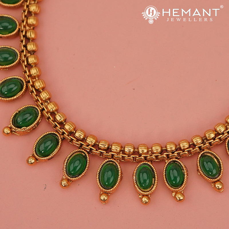 Antique Necklace Set with Earrings - 5421-25 