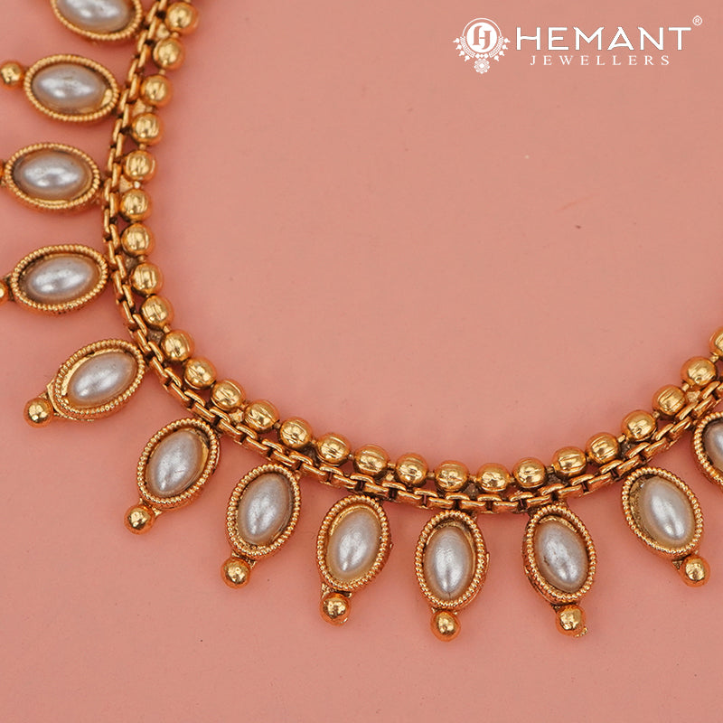 Antique Necklace Set with Earrings - 5421-25 