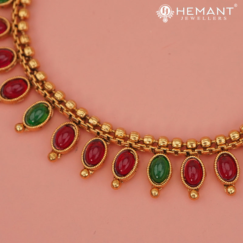 Antique Necklace Set with Earrings - 5421-25 