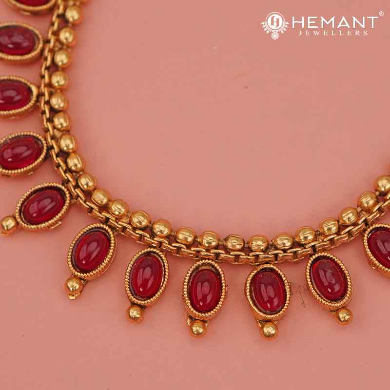 Antique Necklace Set with Earrings - 5421-25 