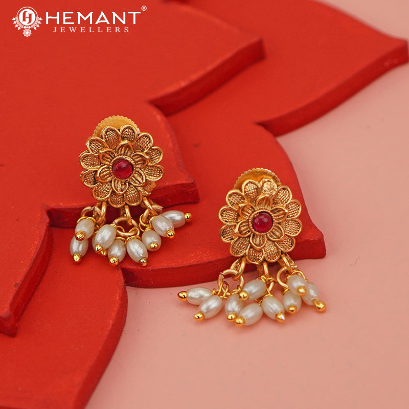 Antique Necklace Set with Earrings - 5428-30 