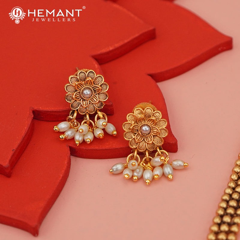 Antique Necklace Set with Earrings - 5428-30 