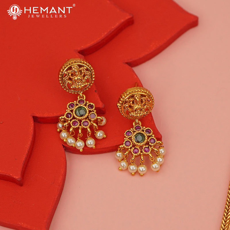 Antique Necklace Set with Earrings - 5431-32 