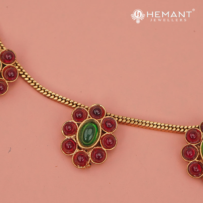 Antique Necklace Set with Earrings - 5433-36 