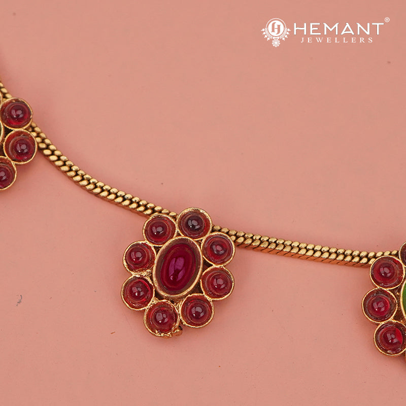 Antique Necklace Set with Earrings - 5433-36 