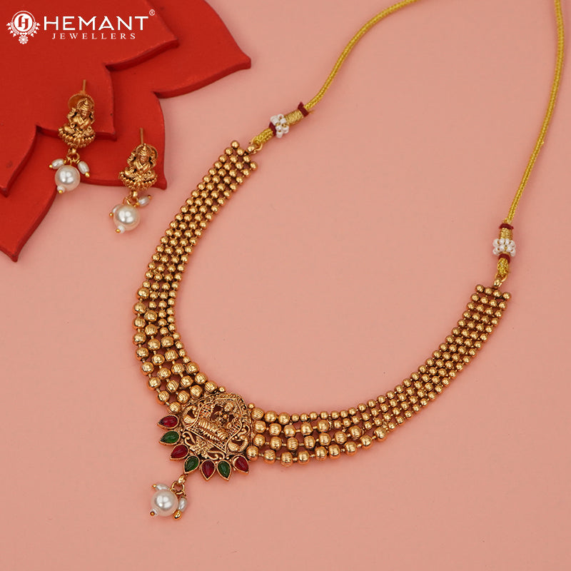 Antique Necklace Set with Earrings - 5442-45 