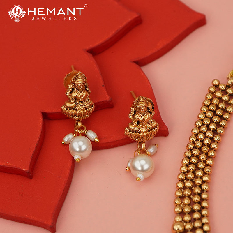 Antique Necklace Set with Earrings - 5442-45 