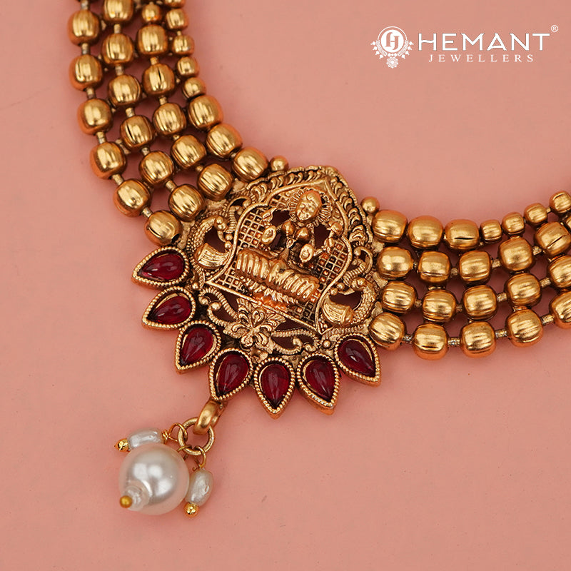 Antique Necklace Set with Earrings - 5442-45 