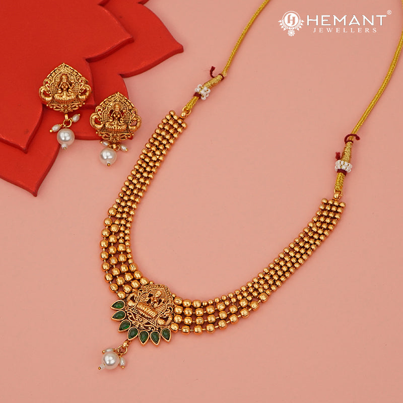 Antique Necklace Set with Earrings - 5442-45 