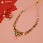 Antique Necklace Set with Earrings - 5446-48 