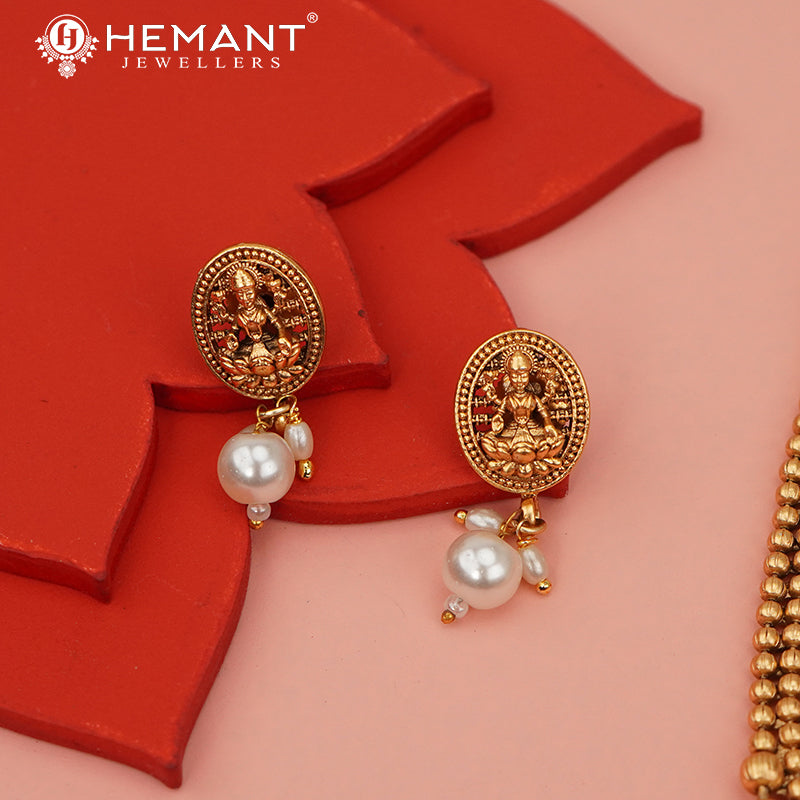 Antique Necklace Set with Earrings - 5446-48 