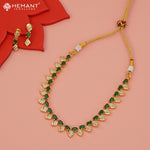 Antique Necklace Set with Earrings - 5449-50 