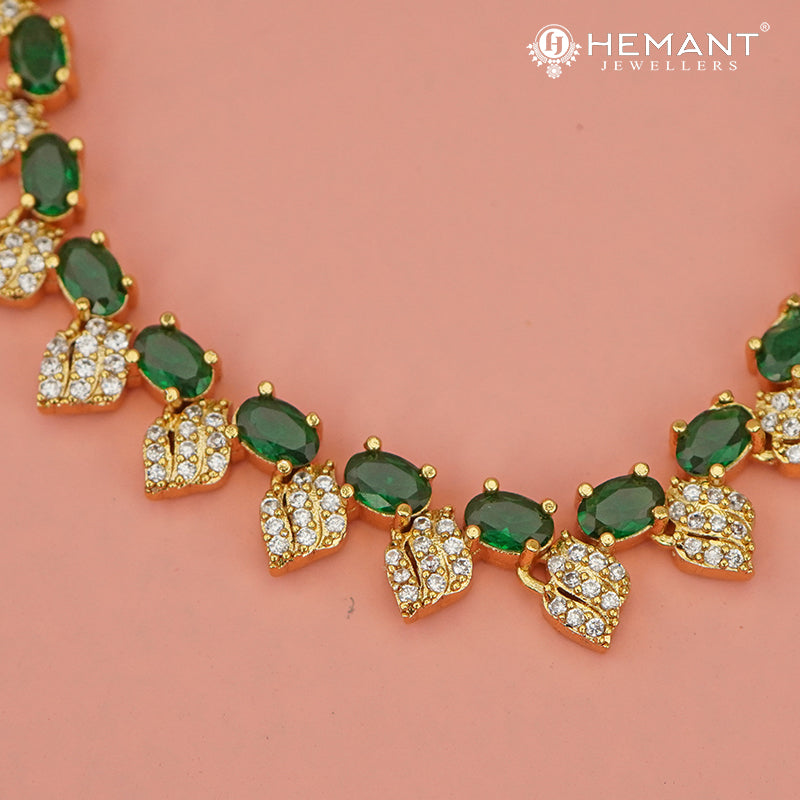 Antique Necklace Set with Earrings - 5449-50 