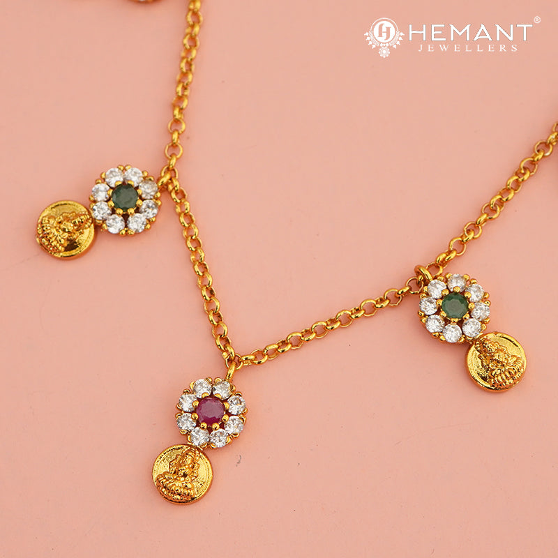 Antique Necklace Set with Earrings - 5453-54 