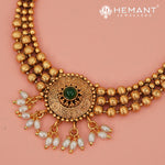 Antique Necklace Set with Earrings - 5455-57 