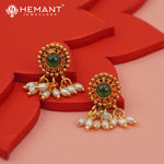 Antique Necklace Set with Earrings - 5455-57 